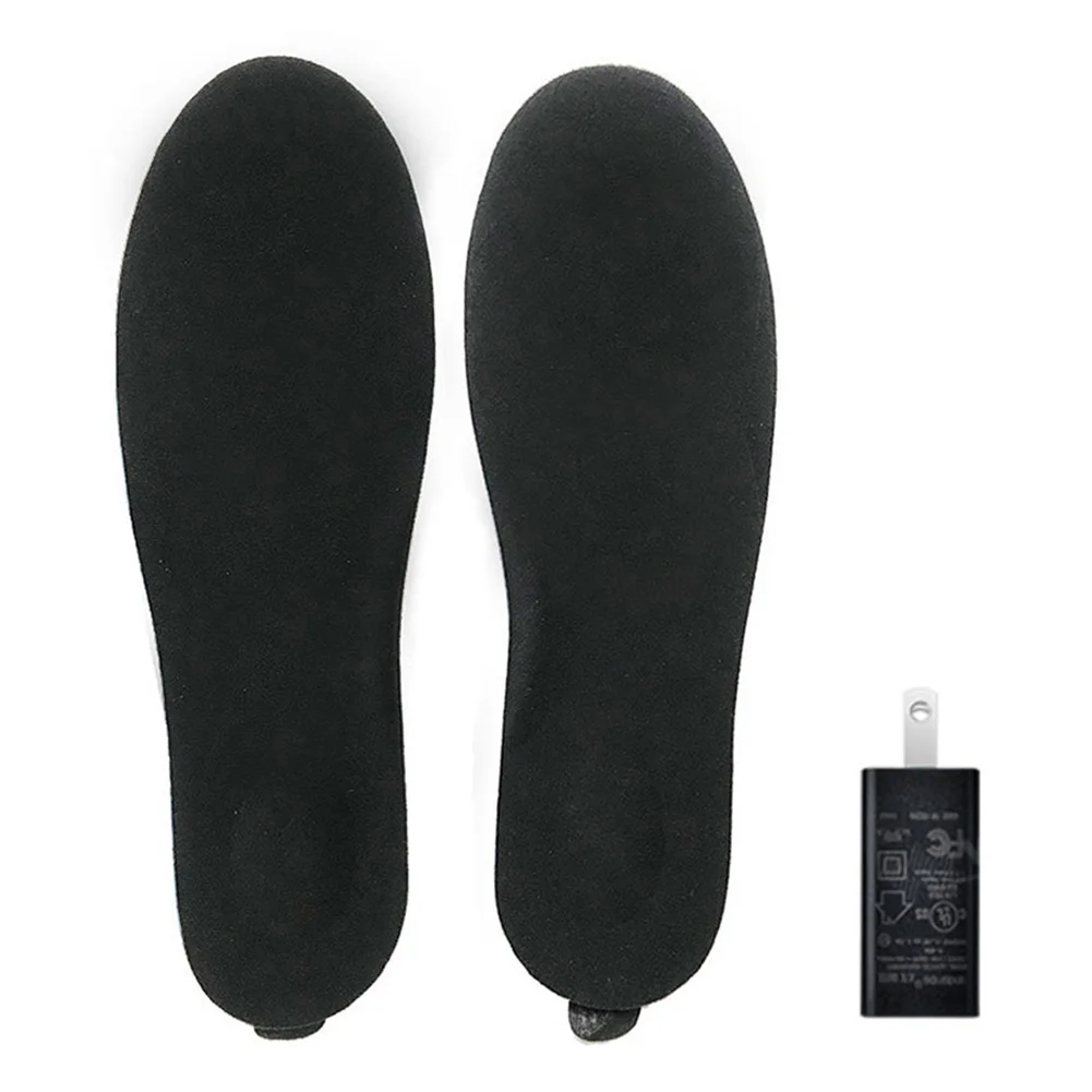 

1pair Pad Electric Heated Insole Hiking Remote Control Thermal Winter Warm Camping Mat Soft Lint USB Charging Outdoor Sports