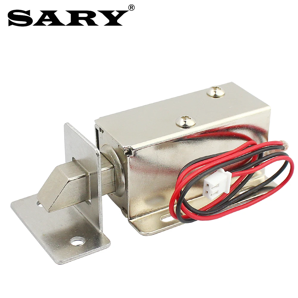 12V DC Electromagnetic Door Lock Solenoid - Power-On To Unlock, Symmetrical Design For Easy Installation