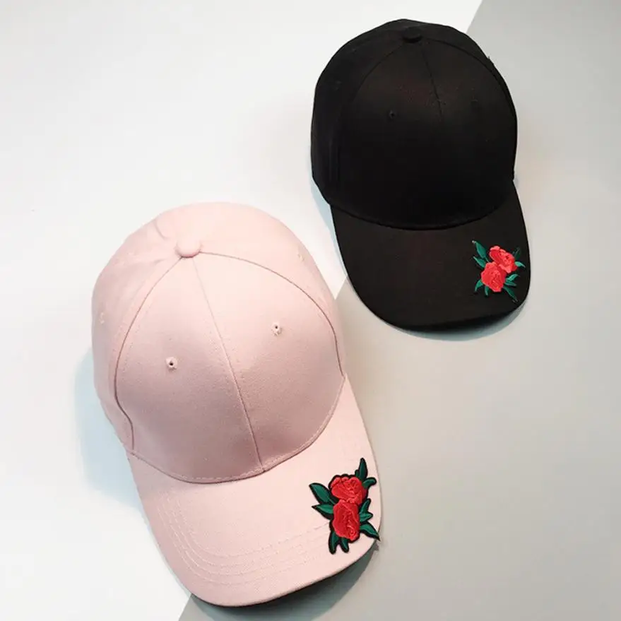 Для женщин и мужчин стиль пара Роза бейсбольная Кепка унисекс Snapback Хип Хоп Плоская Шляпа 8,27