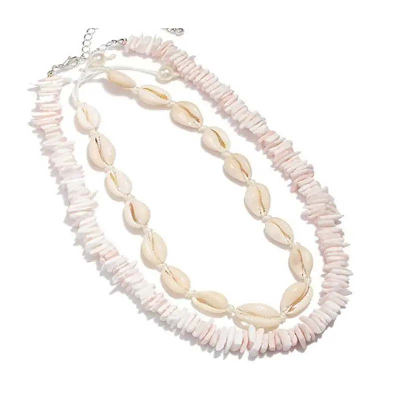 

4 Pcs/set Simple Fashion Women Shell Choker Irregular Broken Seashell Necklace Jewelry Set