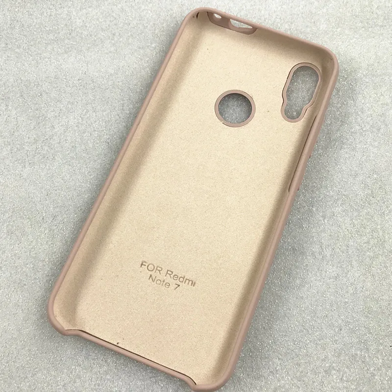 Оригинальный Xiaomi Redmi Note 7 Pro шелковистый мягкий жидкий силиконовый защитный чехол