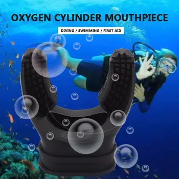 

Durable Silica Gel Black Underwater Freedom Breath Oxygen Cylinder Bite Scuba Lung Bite Adapter Pressure Mini Diving Euipment