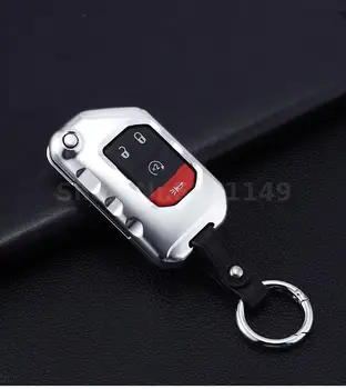 

Aluminum alloy Start Remote Control Package Keyless Start Key Case Holder for eep Wrangler JL JLU Flip Protect Entry Bag Holder