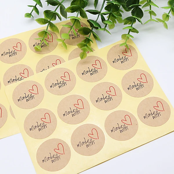 108pcs/lot Dia 3.5cm Handmade Gift Seal Sticker Made With Love Label Stationery DIY Stickers Decoration Party Supplies(ss-1792