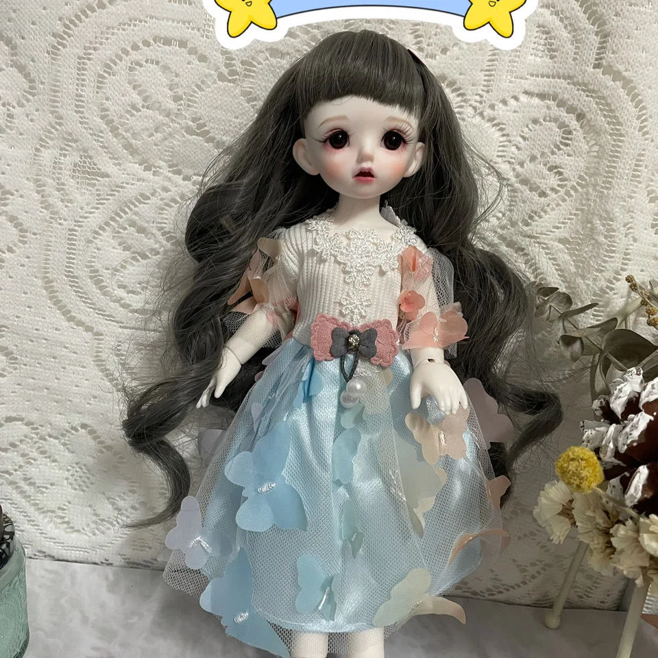 

30CM Dolls Fashion Clothes with Shoes Cute Princess Wedding Dress Babi Skirt Accessories Fairyland Face up 1/6 Dolls for Girls