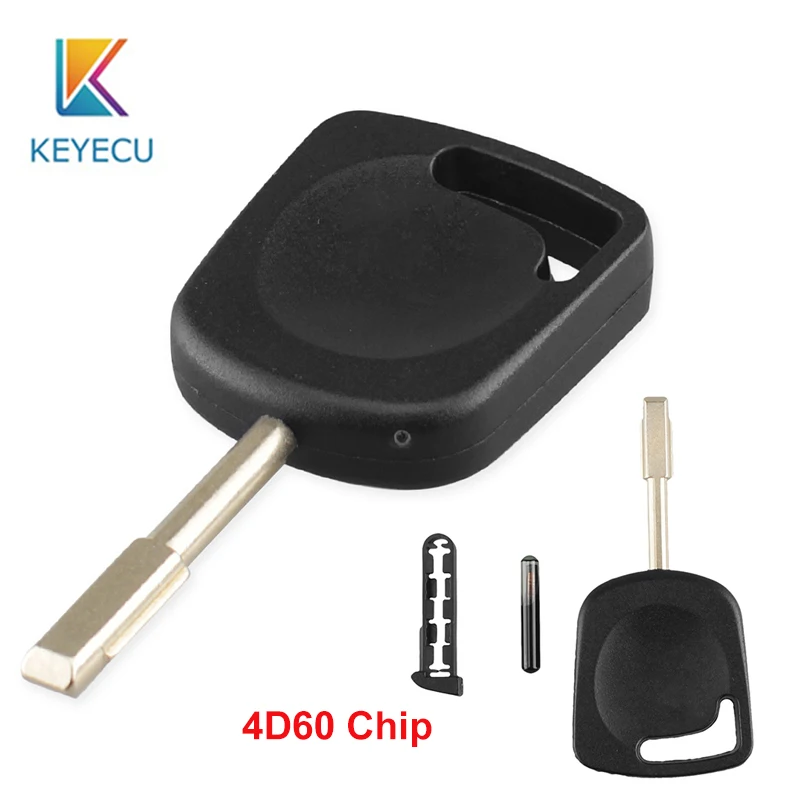 

KEYECU Replacement Transponder Key With 4D60 Chip FO21 Uncut Blade FOB for Jaguar XJ8 X-Type S-Type