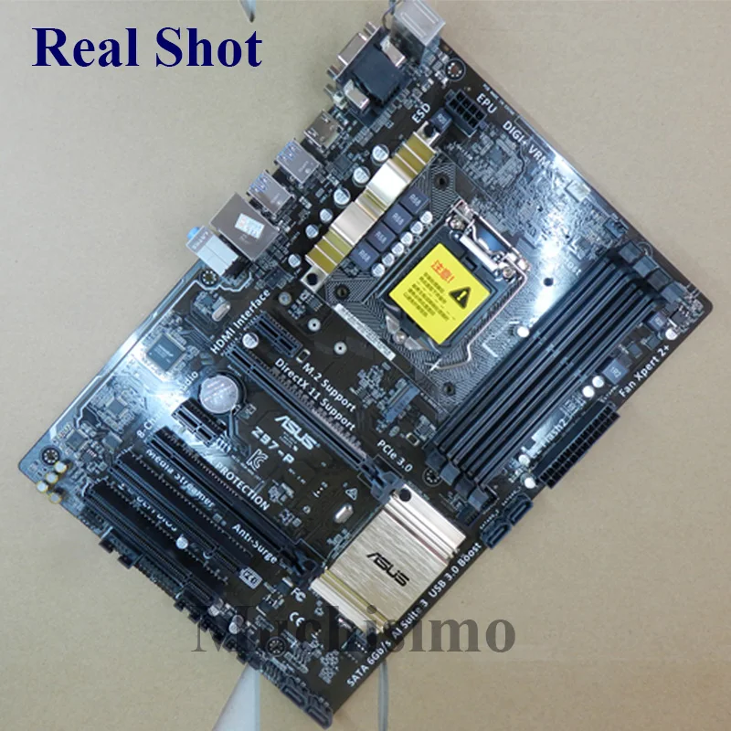 LGA 1150 DDR3 Z97 для ASUS Z97-P оригинальная материнская плата USB 3,0 32G Z97P настольная материнская плата SATA 3 материнская плата PCI-E X16 б/у