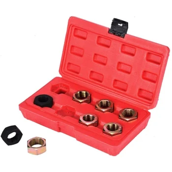 

8Pc Axle Spindle Fractional & Metric Rethreading Set Kit Axle Threads on Spindles of Eight ular Die Sizes