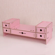 4 стиля 5 ящиков монитор Стенд стояк Настольный органайзер с клавиатурой слот для хранения легко собрать для офиса школьные принадлежности