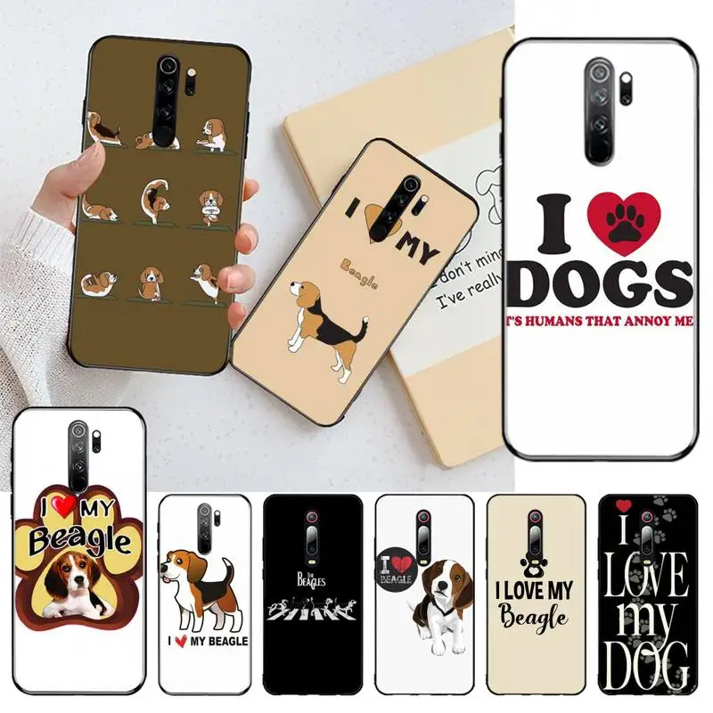 HPCHCJHM I love my собаки Бигль Bling Cute чехол для телефона Redmi Note 8 8A 7 6 6A 5 5A 4 4X 4A Go Pro Plus Prime |