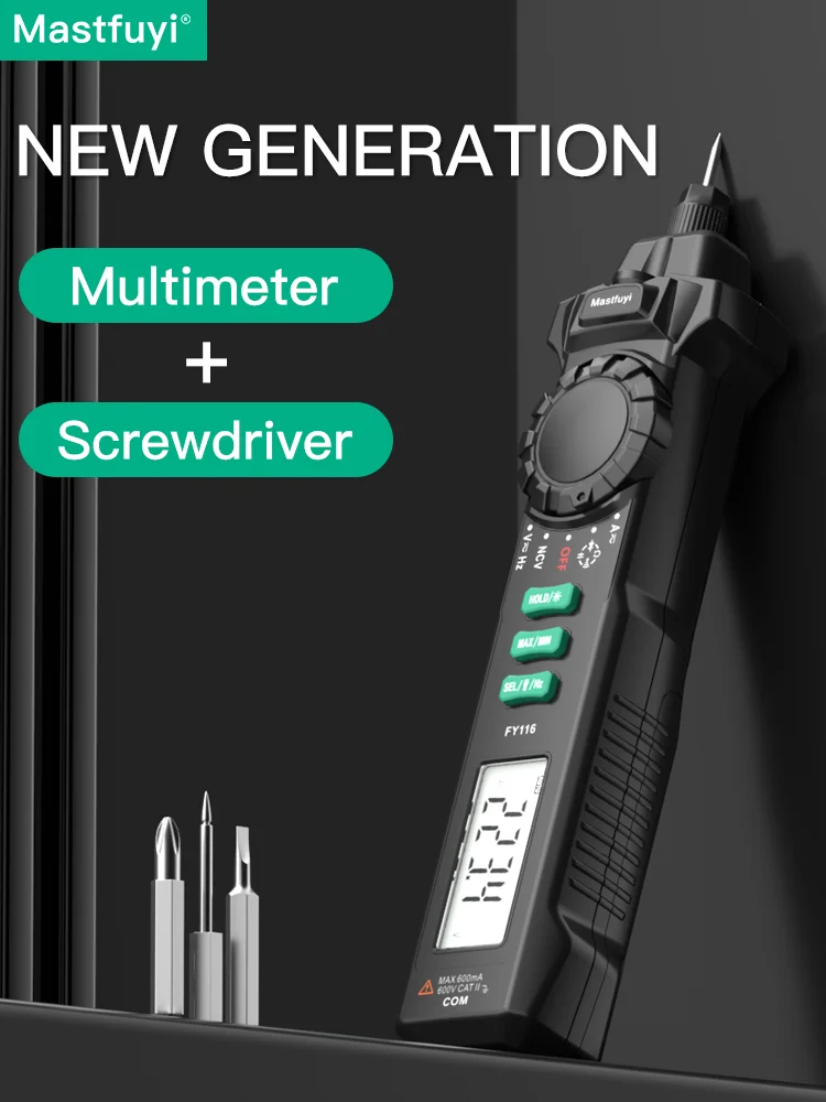 

Digital Multimeter Non-Contact AC Voltage Detector Breakpoint Finder Portable Multimetro Multifunctional screwdriver Multimetro