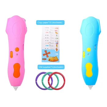 

LANDZO 3D Printing Pen Paint Tool Drawing Pen with Drawing Material Set,Environmental PLA Graffiti Drawing Kids Educational Toys