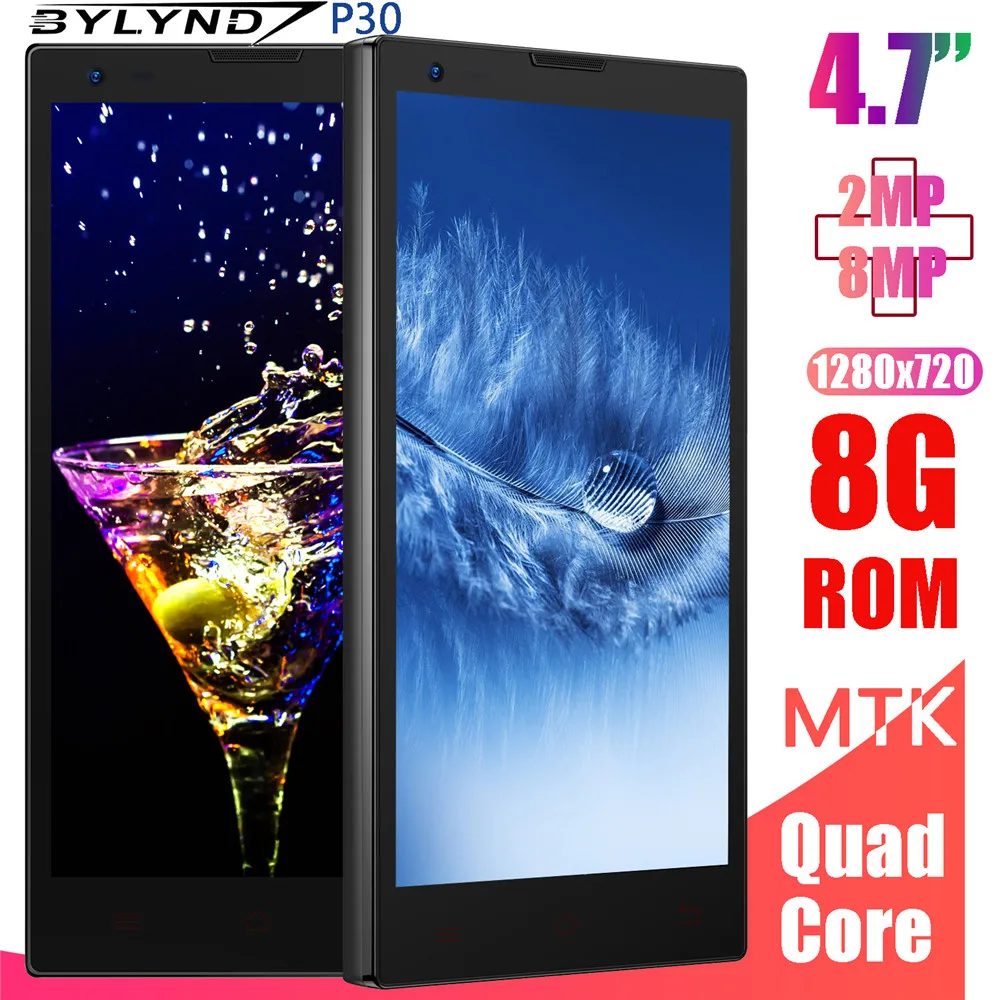 P30 мини 4G LTE смартфоны дешевые celulars четырехъядерный 1G ram+ 8G rom 8MP камера android Мобильные телефоны разблокированные 1280x720 MTK6580