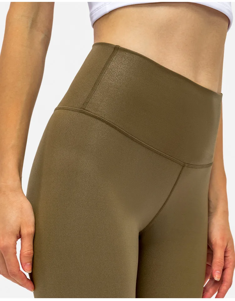 Foil Print Yoga Sport Leggings Matte 