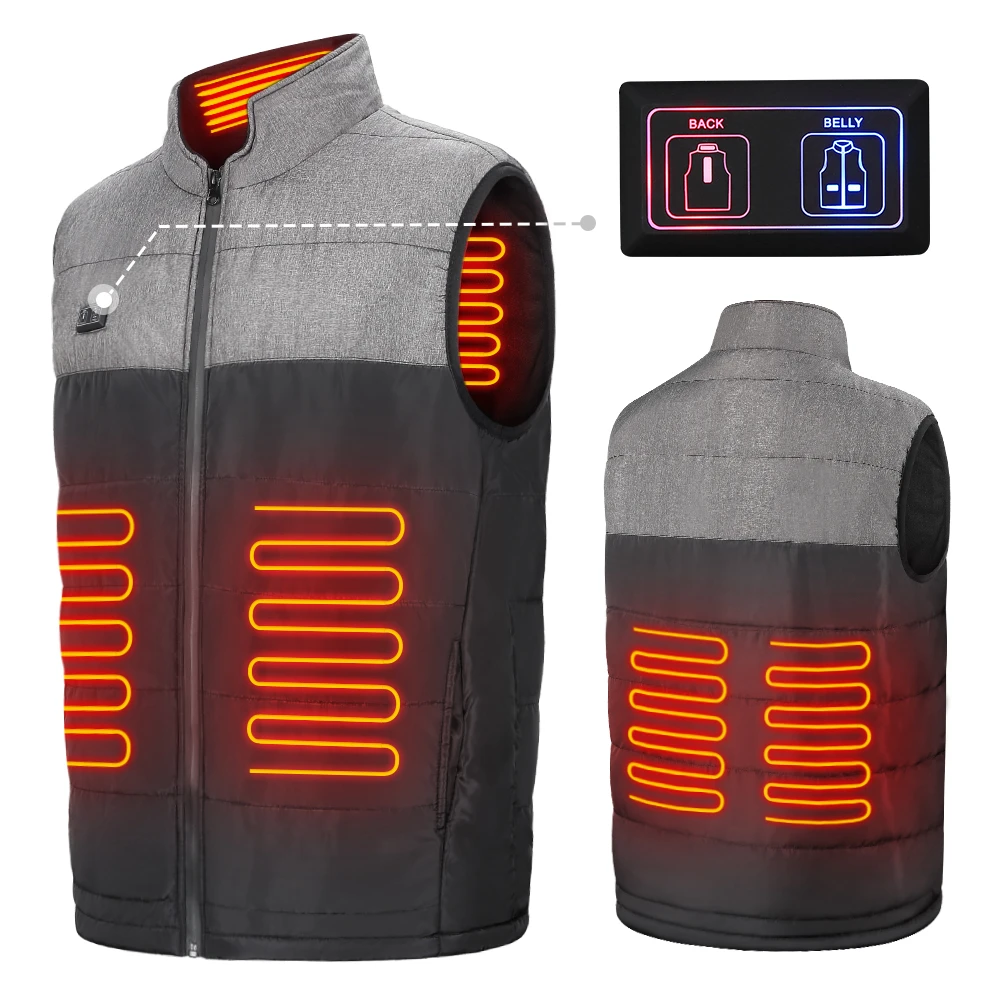 KEMIMOTO Electric Heated Vest Heating Waistcoat USB Thermal Warm Cloth