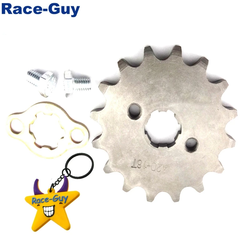 420 16 Tooth 17mm Front Chain Sprocket Gear For 50cc 70cc 90cc 110cc 125cc 140cc 150cc 160cc Engine ATV Quad Pit Dirt Trail Bike |