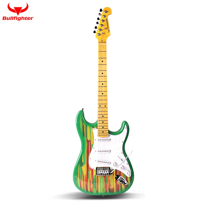 Green Фабрика Bullfighter OEM Высокое качество Лучшая цена гитарные наборы китайская электрогитара высокое качество гитарные струны D130 - Цвет: Green