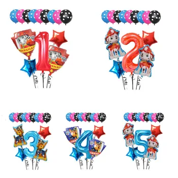 

Paw Patrol Foil Balloons 17pcs/lot Hot Cartoon Dog Handheld Globos Birthday Party Decorations Kids Toys 32 inch number balloon
