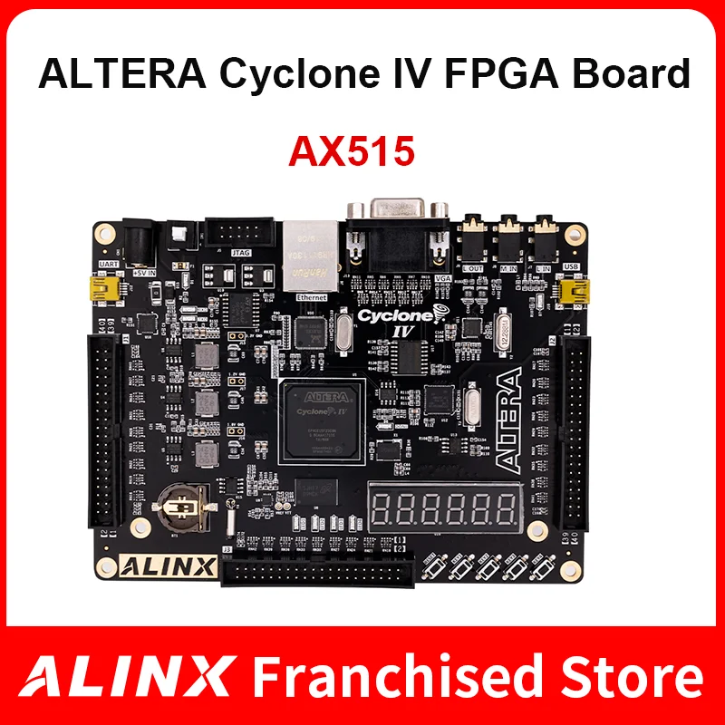 

ALINX AX515: ALTERA NIOS Cyclone IV EP4CE15F FPGA Development Board DDR2 Gigabit Ethernet USB