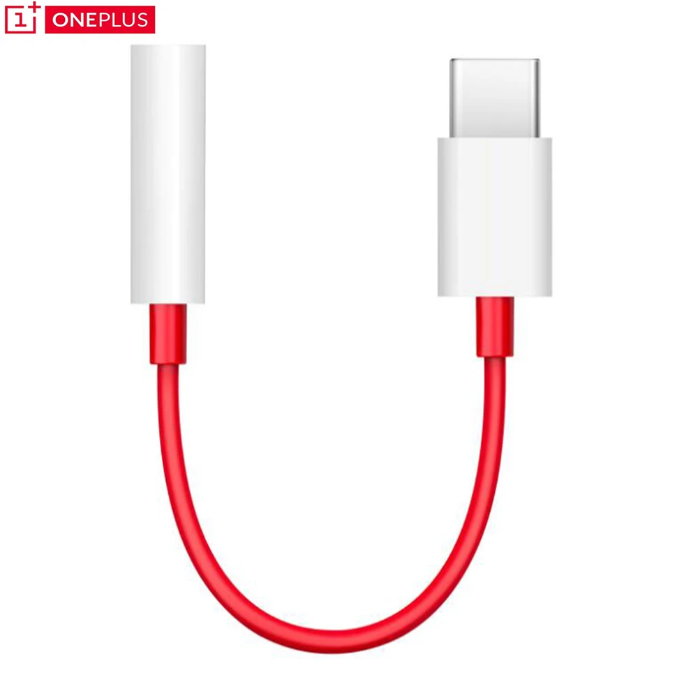 

Original Oneplus 6T Type-C Male to 3.5mm Female Audio Adapter usb C to 3.5 Headphone Converter for 1+6T