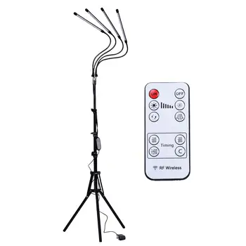 

Full Spectrum Led Grow Light With Tripod Stand Plants Growing Indoor Flowering Seedlings Plant Lamp With Timer Power Adapter