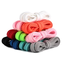 

1pair Double Flat Laces High Quality Polyester Shoelaces Fashion Sports Casual Shoe Laces Solid Flat Shoelace Shoe Accessories