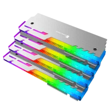 

JONSBO 5V ARGB RAM Memory Heatsink Cooling Vest AURA Control Aluminum Desktop PC RAM Cooler Heat Sink Radiator Thermal Pad NC-3