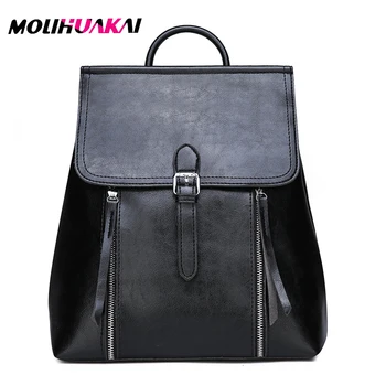 

2019 Women Backpack High quality PU Leather Fashion Backpacks Female Feminine Casual Large Capacity Vintage Shoulder Bags