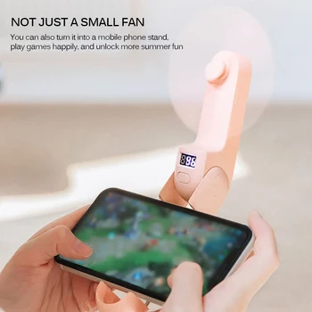 

Mini Pocket Fan USB Charging Handheld Portable Fan Multifunction Desktop 3in 1 Folding Small Fan 1 Pcs