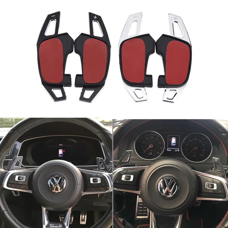 Color : Silver without Car Steering Wheel Shift Paddles DSG Shift Paddle Extension Shifter Replacement For VW Golf7 GTI R Rline GTE GTD MK7