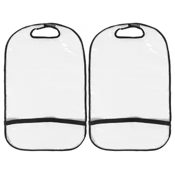 

2pcs Thicken Seat Back Protector Transparent Cover Child Baby Kick Mat Large Size Clean Keep for Car Truck SUV