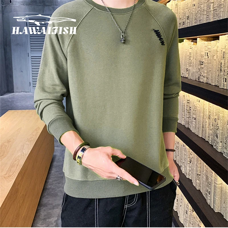 

Pullover Men 2021 New Sweater Men's Korean Sweatshirt Loose Youth Student Tops Casual Base Shirt Men's Sweatshirt