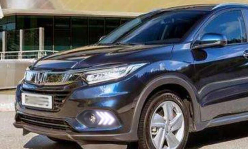 СВЕТОДИОДНЫЙ DRL для Honda hr-v HR-V Vezel дневного света противотуманная фара с желтым поворотным сигналом