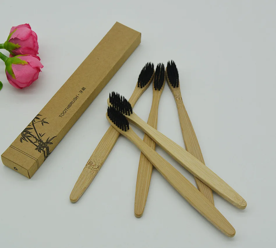 

Foreign Trade Toothbrush Cross Border Supply of Goods Bamboo Charcoal Soft Bristle Toothbrush Arc Handle Bamboo Handle Toothbrus