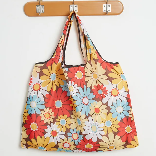 Large Reusable Grocery Store Green Shopping Bag 50 Pound Handbag Foldable Ladies Shoulder Bag Washable Handbag 2021 31005