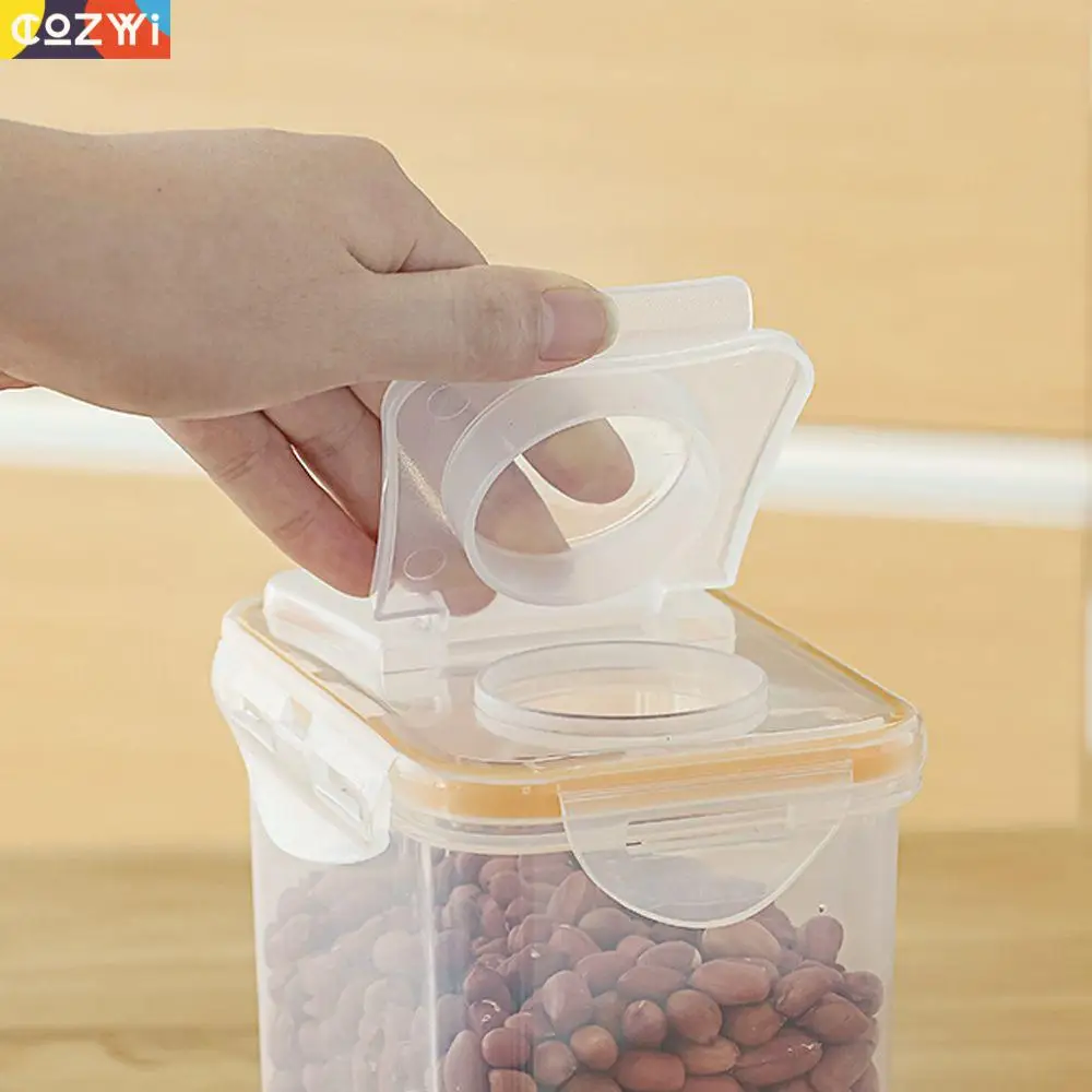 1l/1.8l большой емкости пищевой контейнер прозрачный пластиковый герметичный ящик для хранения зерен фруктов контейнер для хранения фасоли коробки