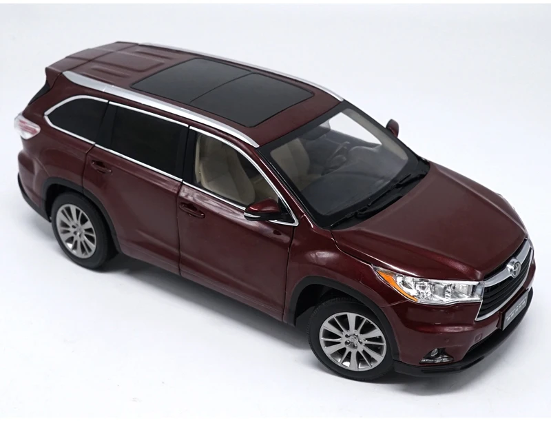 1:18 высокое тщательное TOYOTA HIGHLAND сплав модель автомобиля статические металлические модельные автомобили с оригинальной коробкой