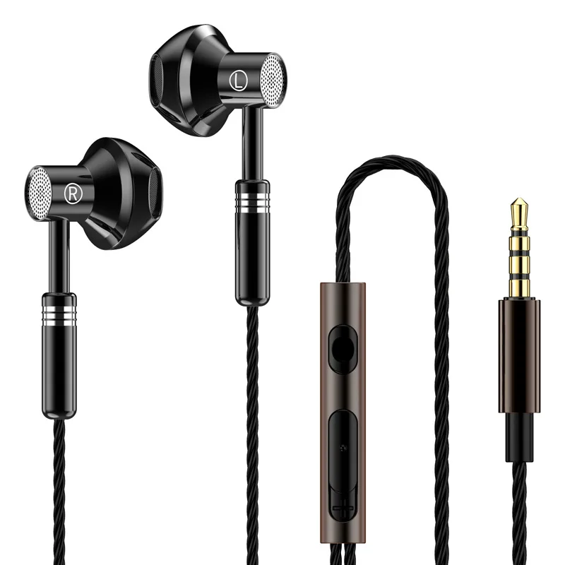 EARDECO Headphon Headset 9D Stereo Earphones Mic In-ear Wired Headphones Bass Wire Earphon Earbud Phone Headset With Microphone workout headphones Earphones & Headphones