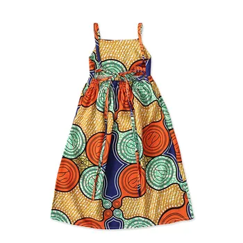 Summer Dress Girls African Dashiki 3D Digital Print Suspenders Princess Dress Princess Costume Kids Dresses For Girls Clothing 6