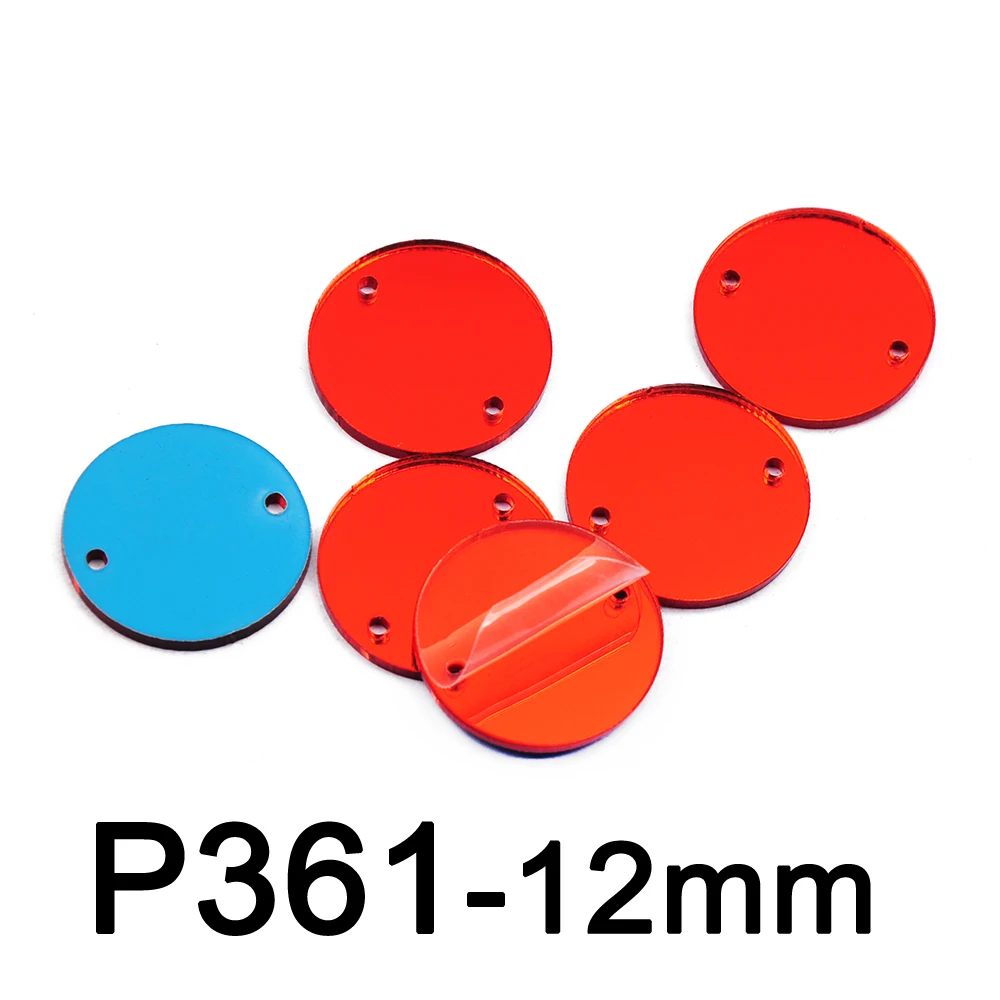 30 шт. смешанные размеры Красные кристаллы швейное зеркало стразы аппликация с плоской задней стороной Акриловые стразы пришитые камни для одежды - Цвет: P361-12mm 30pcs