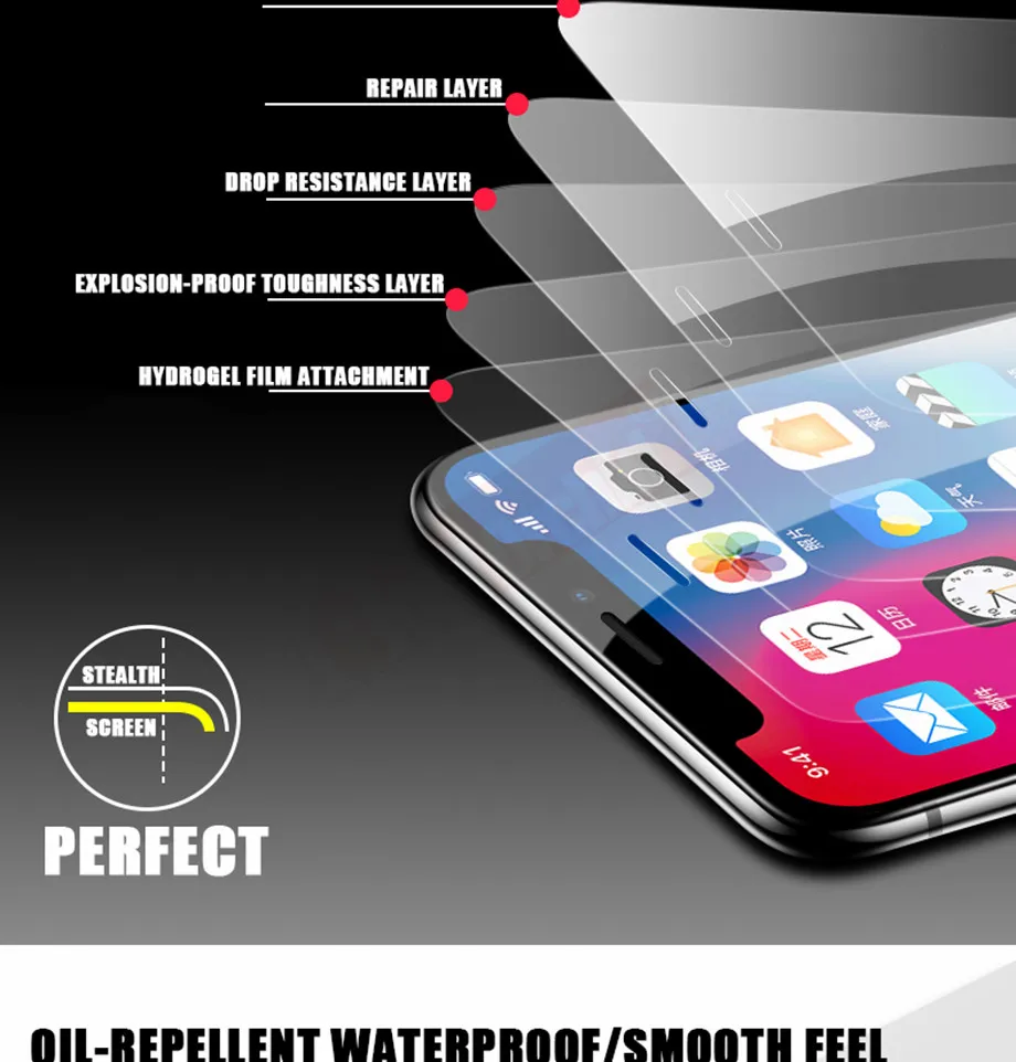 8-PC-For iPhone 6 6s Screen Protector For iPhone 7 8 Plus X Film