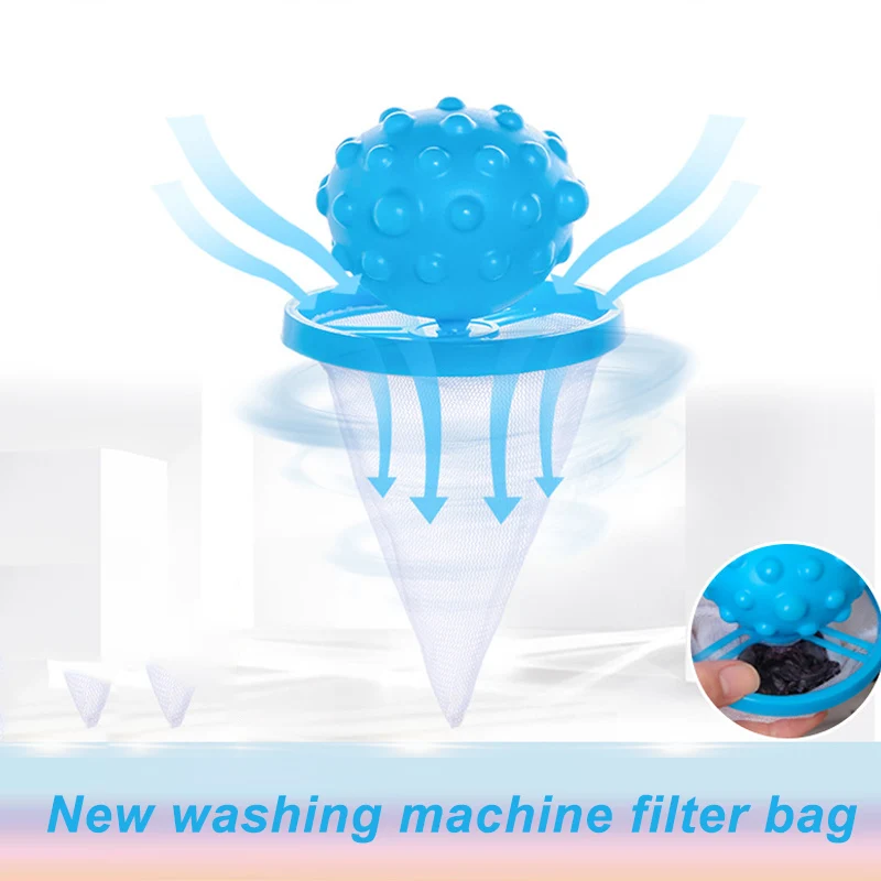 

1pc Floating Lint Filter Bag Reusable Ultra - Fine Filter Mesh Pet Hair Catcher Remover Tool For Washing Machine Household Tools