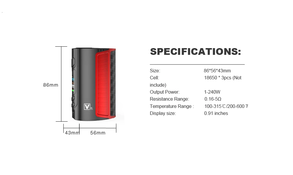 Подарочный набор 240 Вт Батарея мод vape электронная сигарета MOVE 2 240 Вт коробка мод поддержка 18650 батарея мод для 510 набор ниток