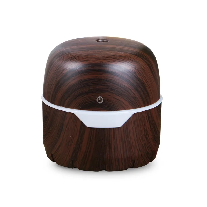 dark wood grain ZIFENGZHILIAN 130ML Cool mist Air Maker Humidifier Colorful LED Lights USB Wood grain Diffuser for Home Office Baby - Цвет: dark wood grain