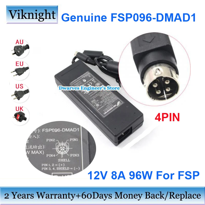 Genuine Fsp096dmad1 12v 8a 96w 4pin Fsp Ac Power Adapter Charger For