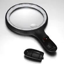 Handheld Magnifier Illuminated 10 LED Lights High Magnification Glass Upgraded for Seniors Reading Stamp Map Jewelry macs for seniors for dummies®
