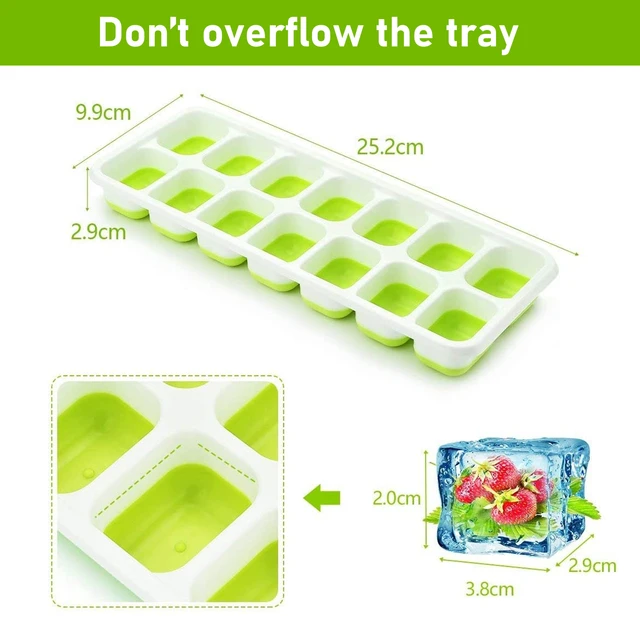 Small Ice Cube Trays 5 Pack 6-Ice Cube Tray, Stackable Ice Tray with Lid  Spill-Resistant Silicone Ice Trays Easy Release, BPA Free Ice Cube Tray  with