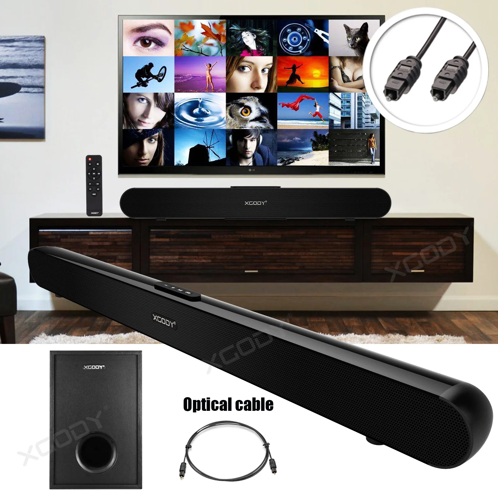 Xgody S-XS01 40W Bluetooth Sound Bar With Wired
