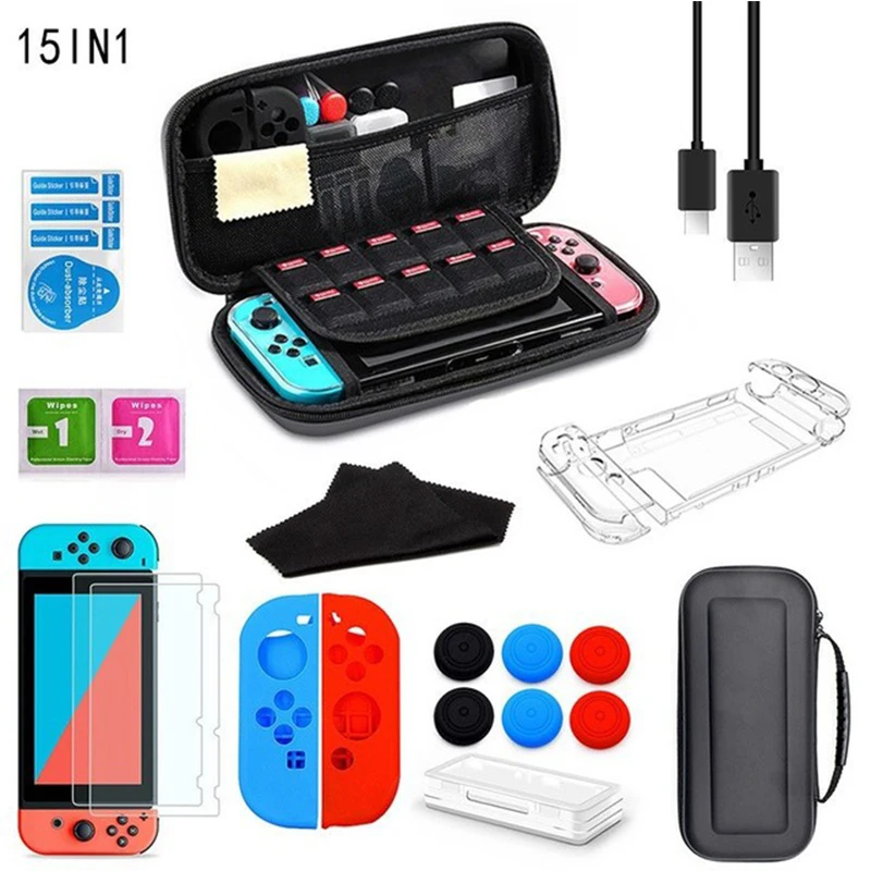 15 в 1 силиконовый защитный чехол для игровой консоли Nintendo Switch | Электроника