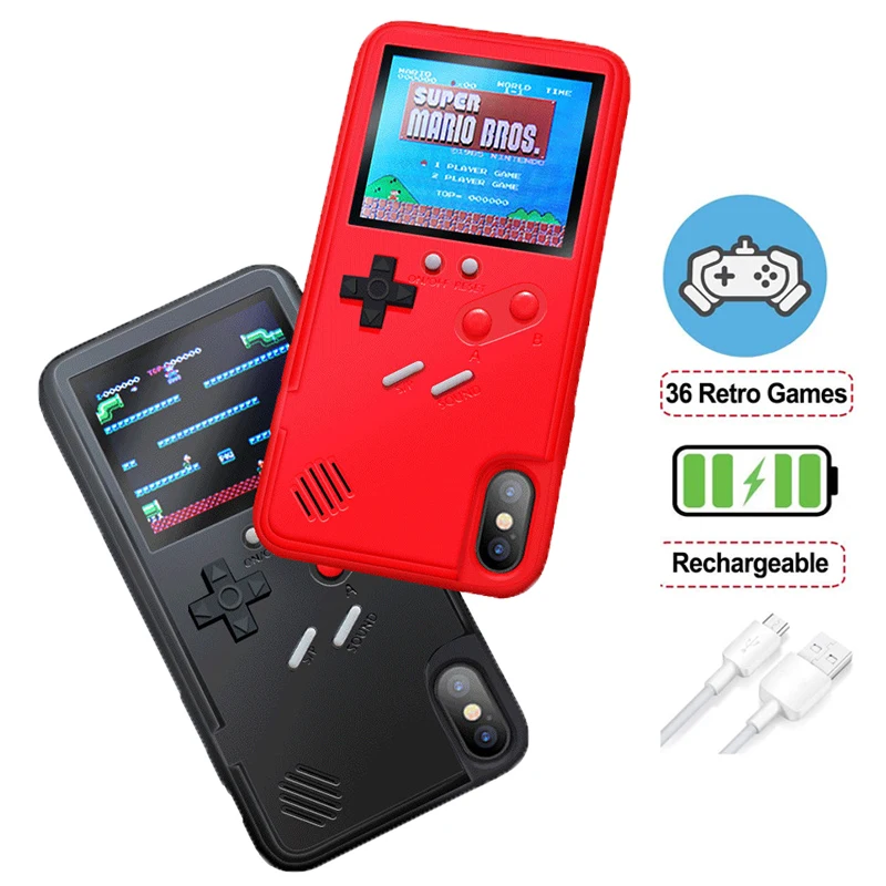 Rechargeable Retro Gameboy Phone Cases For Iphone 12 11 Pro Max 12mini
